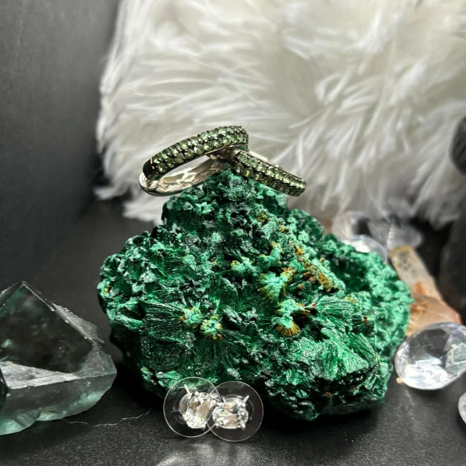 Merelani Mint Garnet Hoop Earrings in Platinum Over Sterling Silver 1.85 ctw