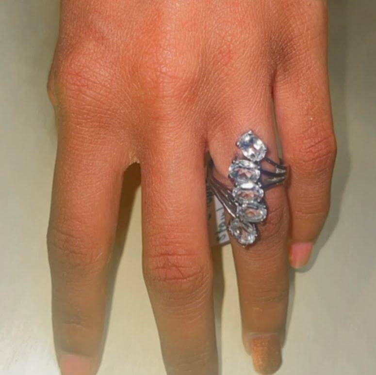 Topez Silver Cluster Ring