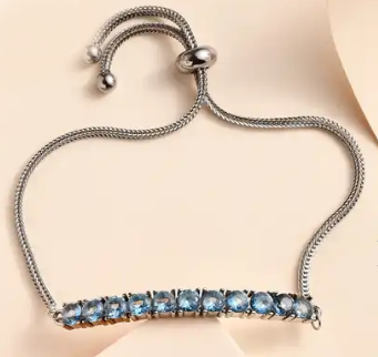 Sky Blue Topaz Bolo Bracelet