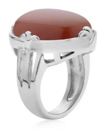 Carnelian Solitaire Ring