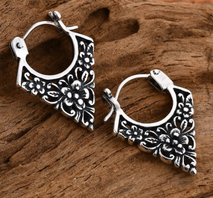 Bali Legacy Sterling Silver Hoop Earrings