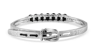 Midnight Grace Thai Black Spinel Bangle Bracelet