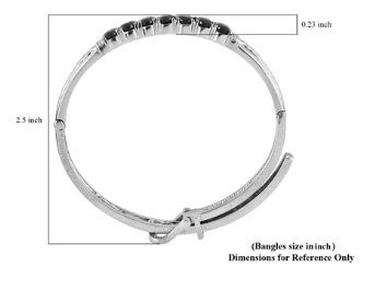 Midnight Grace Thai Black Spinel Bangle Bracelet