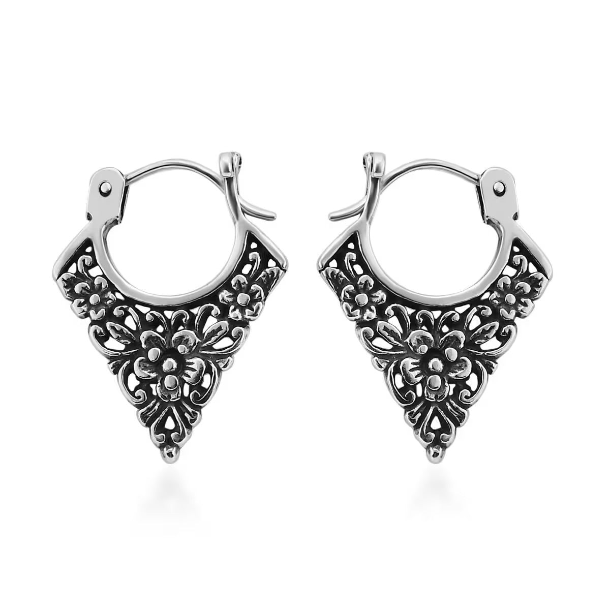 Bali Legacy Sterling Silver Hoop Earrings