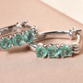 Ethiopian Emerald Hoop Earrings