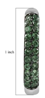 Merelani Mint Garnet Hoop Earrings