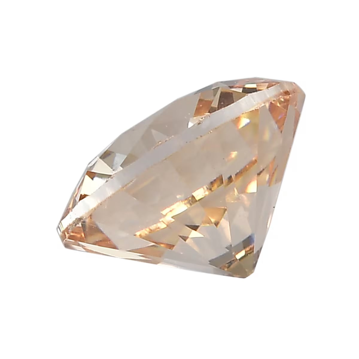 Set of 3.54ct Round Champagne Yellow Cubic Zirconia 6.5mm