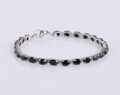 Natural Thai Black Spinel Link Bracelet