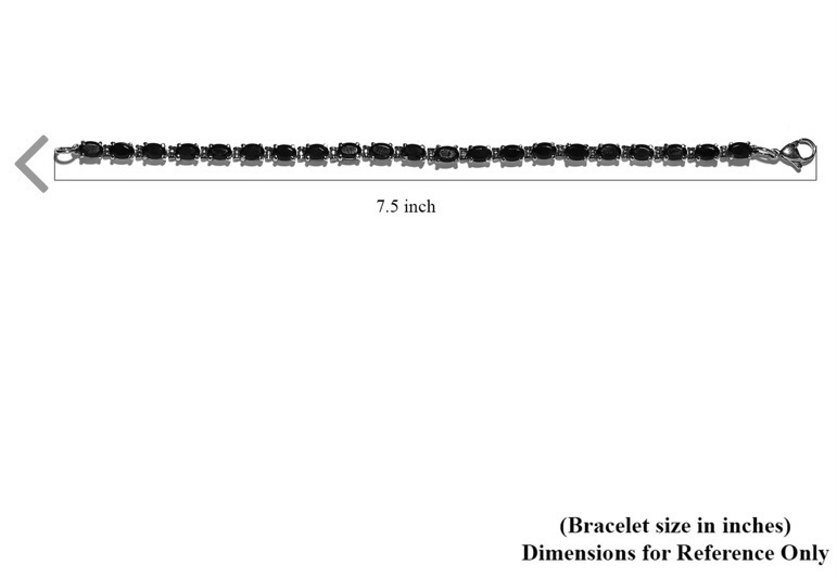 Natural Thai Black Spinel Link Bracelet