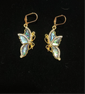 Abalone Shell Dragonfly Earrings
