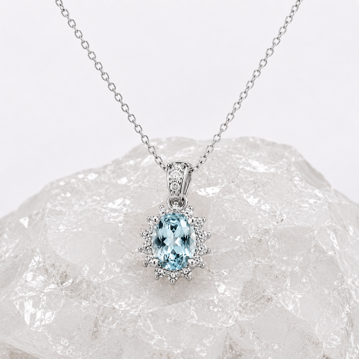brilliant moissanite halo and set in sterling silver. A timeless