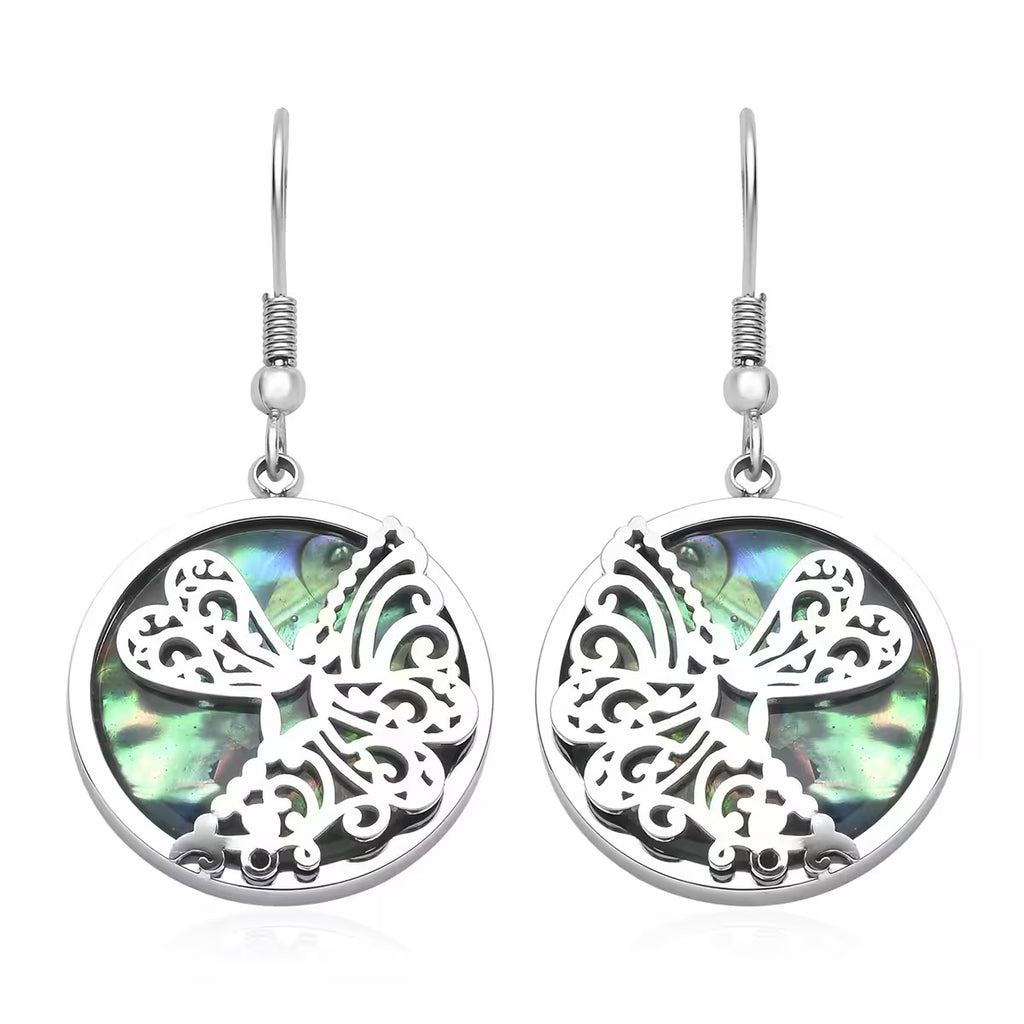 Abalone Shell Dragonflies Earrings
