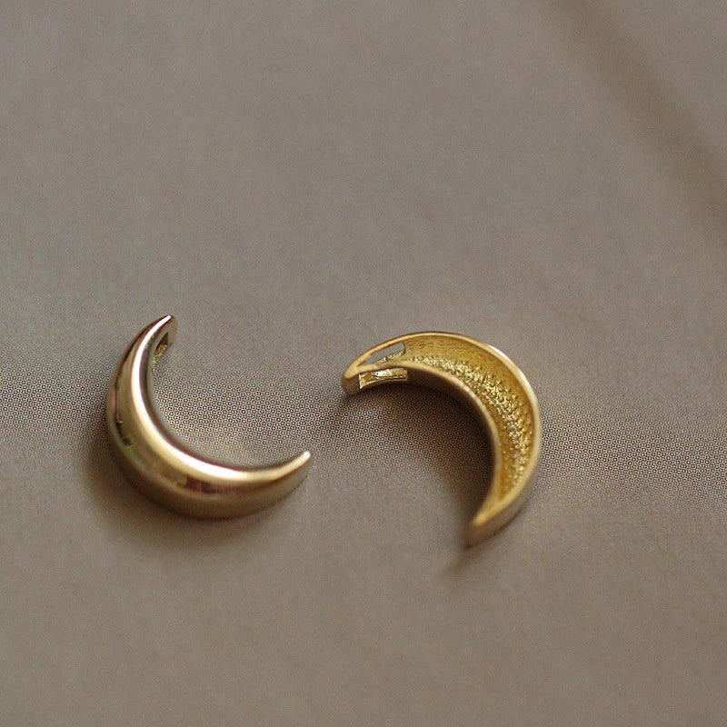 14K Gold Moon Choker Necklace For Women