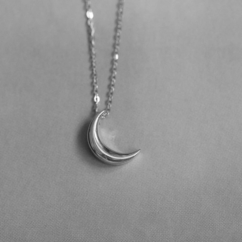 14K Gold Moon Choker Necklace For Women