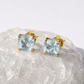 Golden Current Aquamarine Studs