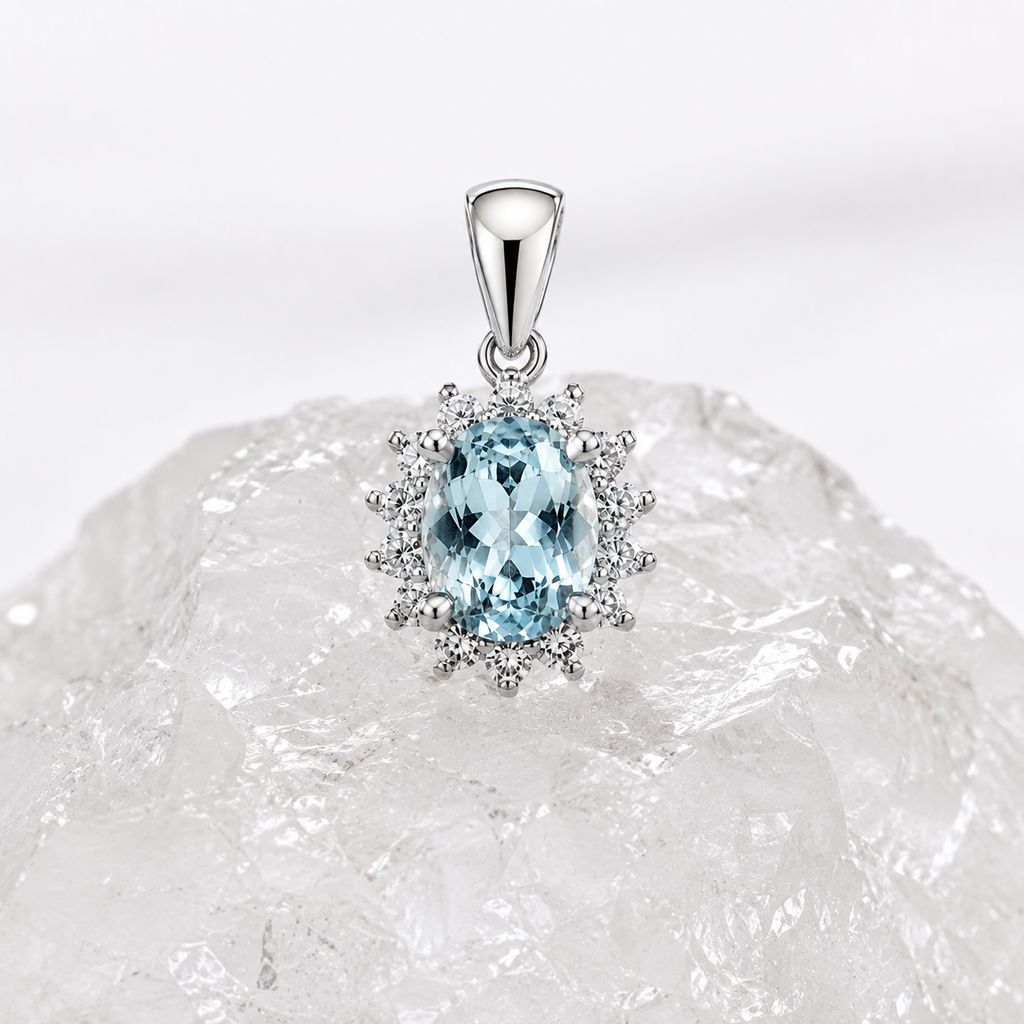 Aurelia Starlight Halo Pendant