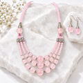 Rose Quartz Harmony Necklace & Earring Set