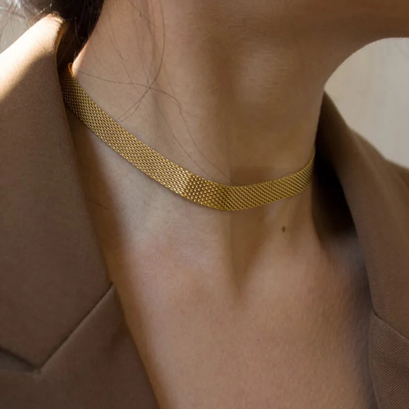 3 Layers Gold Plating Mesh Chain