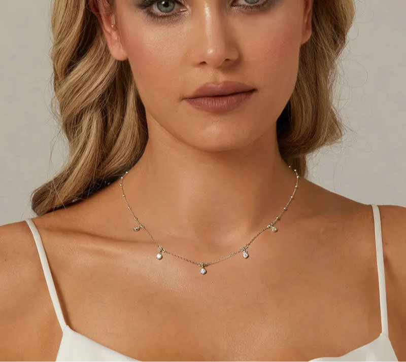 Mini Waterdrop Moissanite Necklace