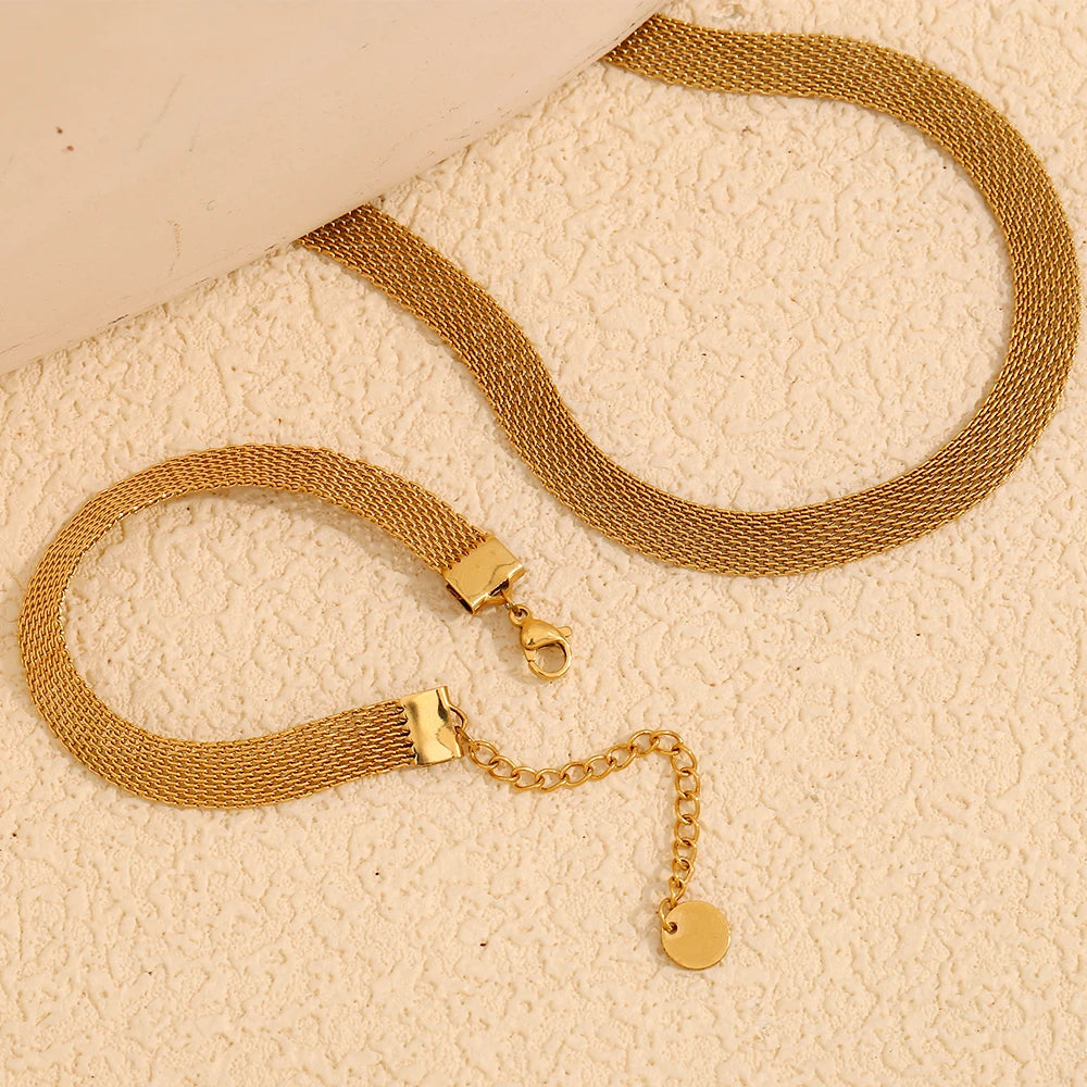 3 Layers Gold Plating Mesh Chain