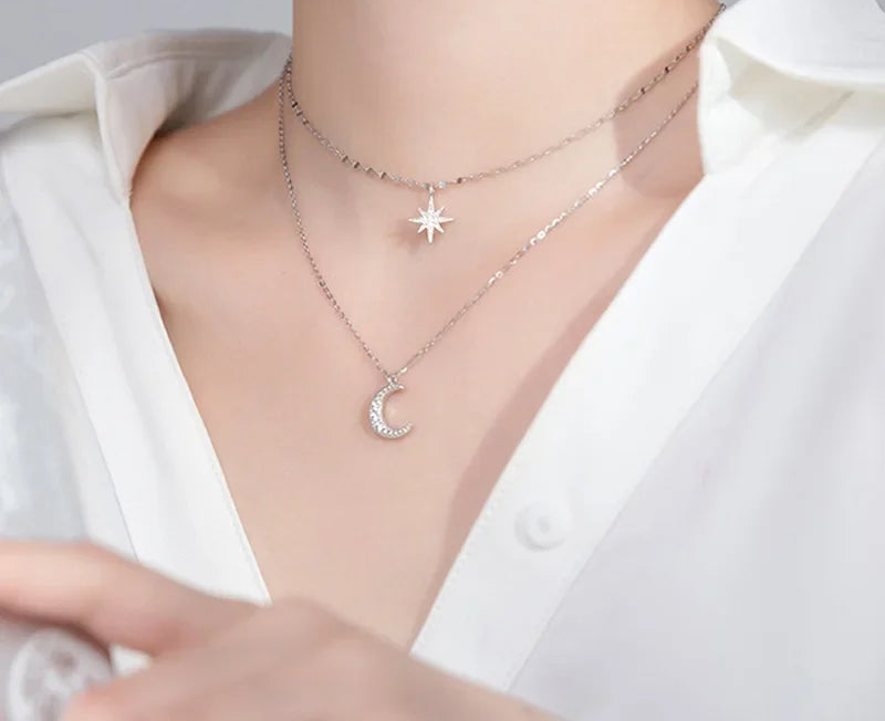 925 Sterling Silver Double Beads Chain