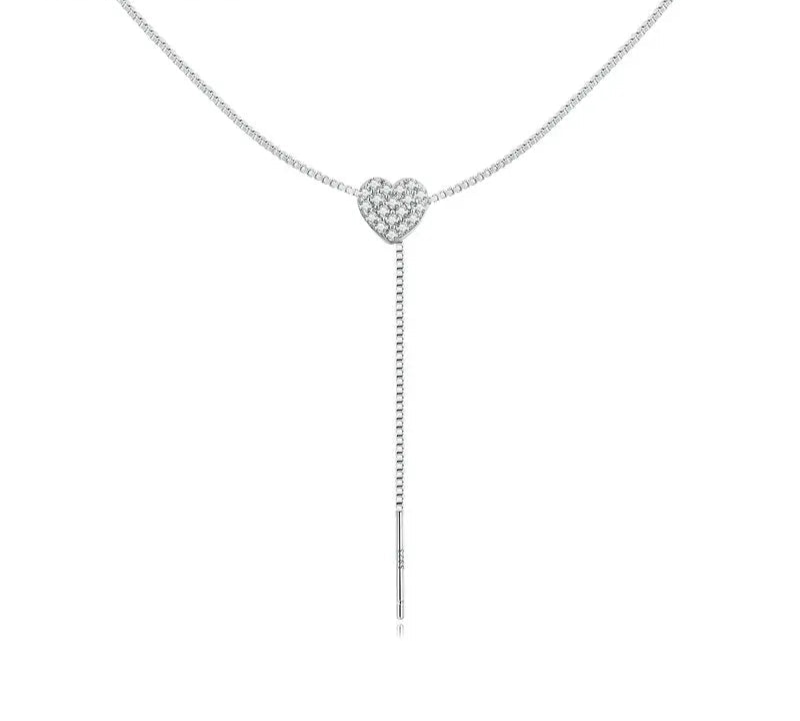 925 Sterling Silver Long Chain Link Necklace