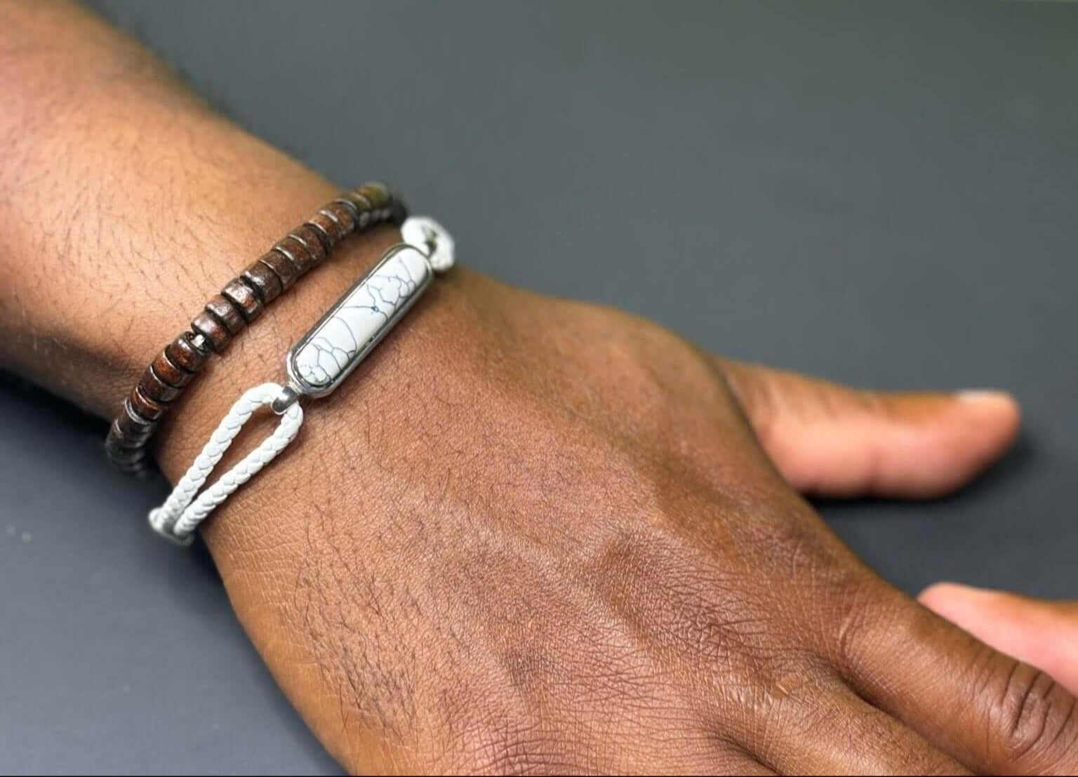 Brown Wooden Beaded Bracelet