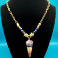 Beaded Seven Chakra Pendulum Necklace 18-20in